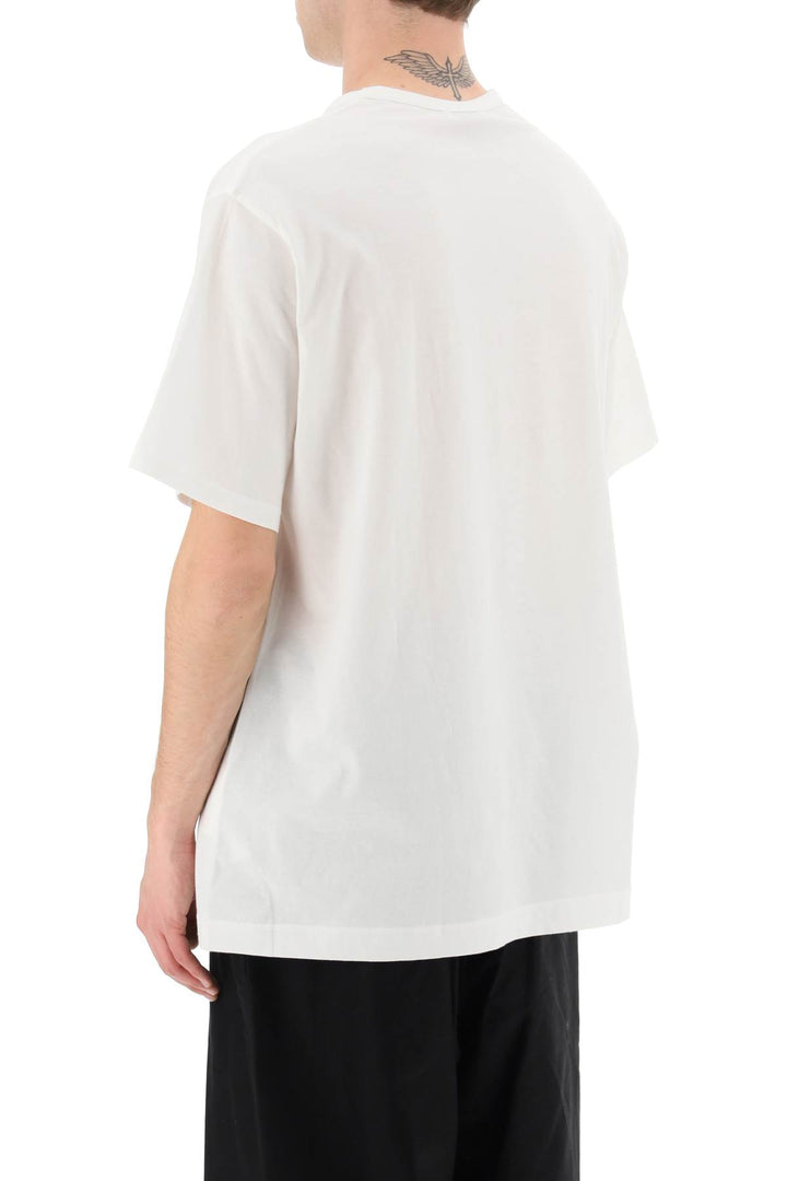 Printed Pure Cotton T Shirt - Yohji Yamamoto - Men