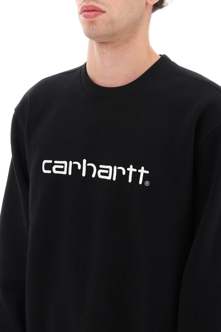 Crew Neck Sweatshirt With Logo Embroidery - Carhartt Wip - Men