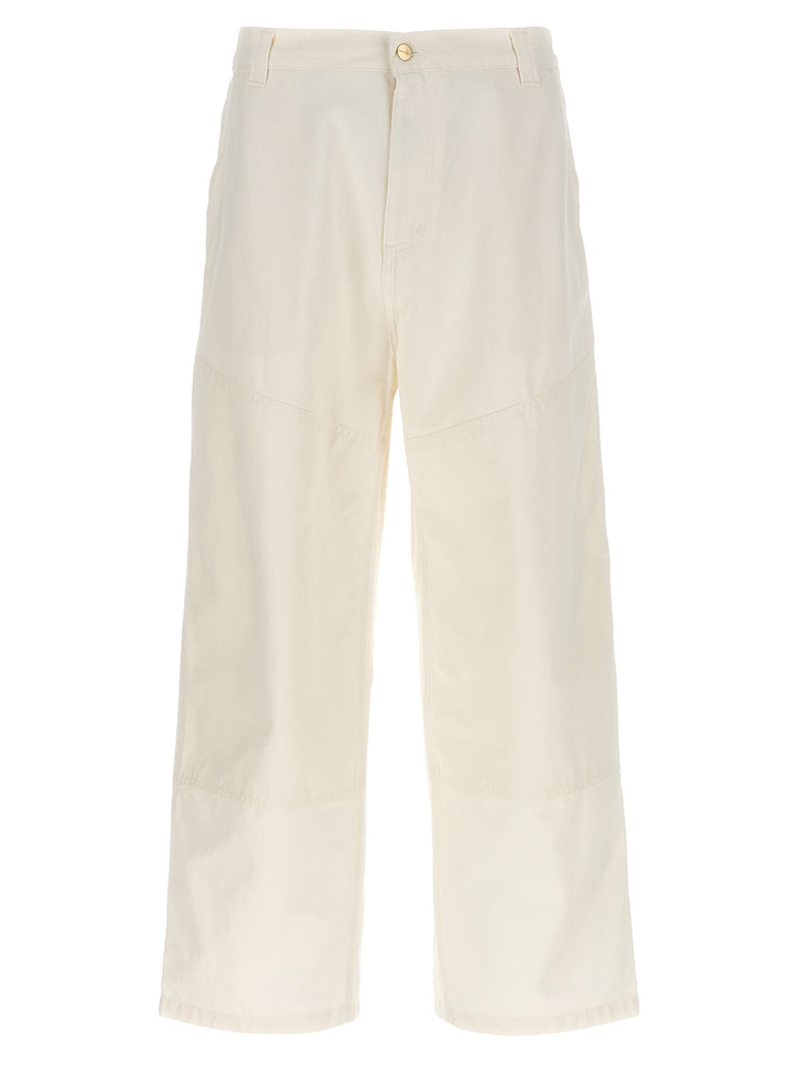 Wide Panel Jeans White