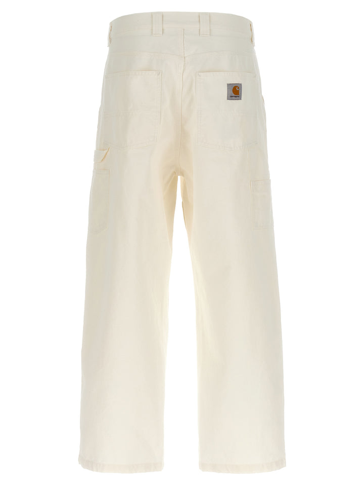 Wide Panel Jeans White