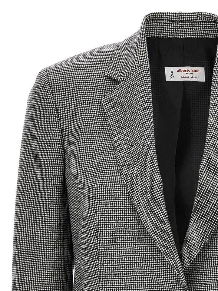 Houndstooth Blazer Jackets White/Black