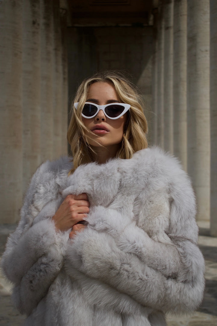 Reine White Fox Fur Jacket