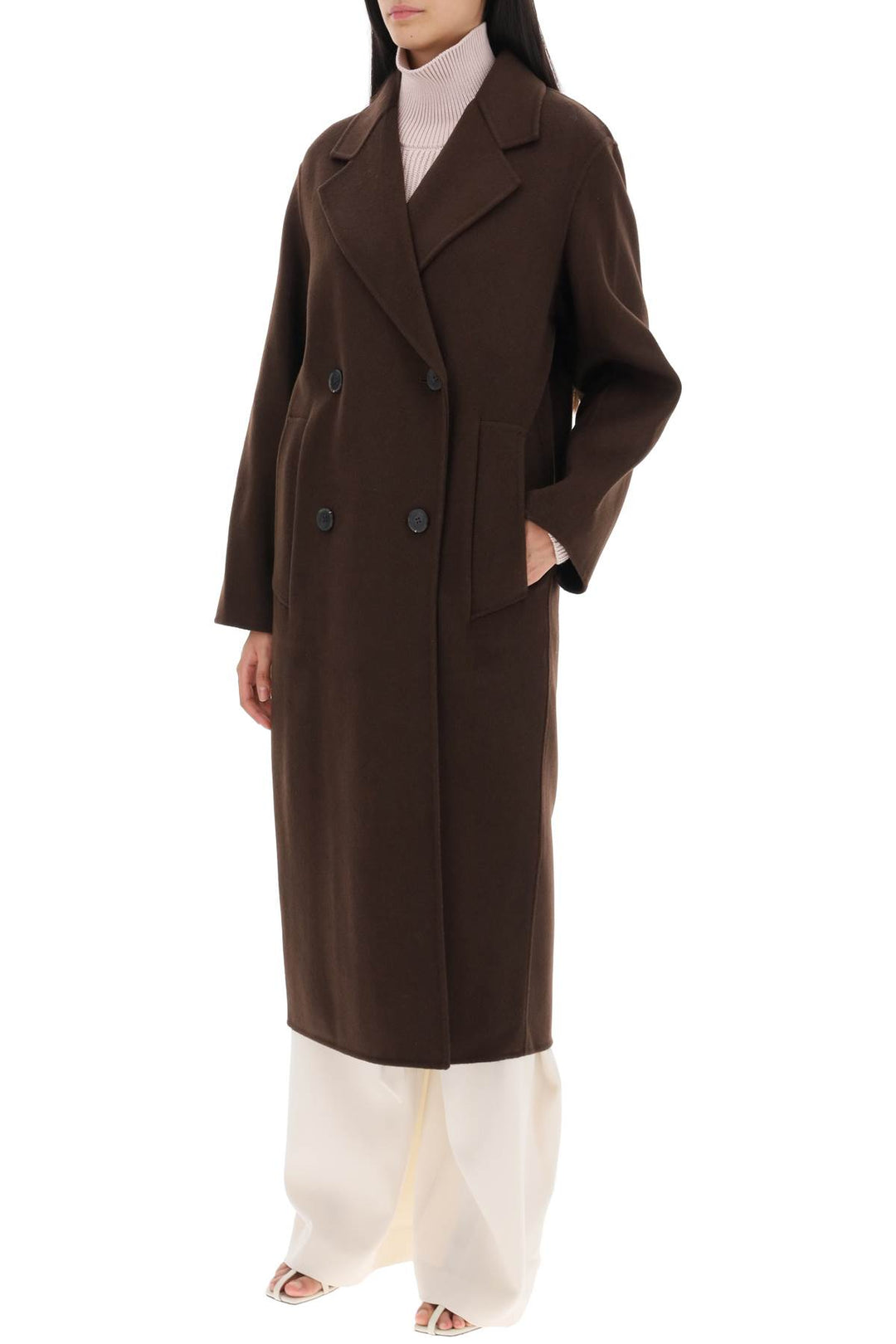 Clara Double Breasted Wool Coat - Ivy Oak - Women