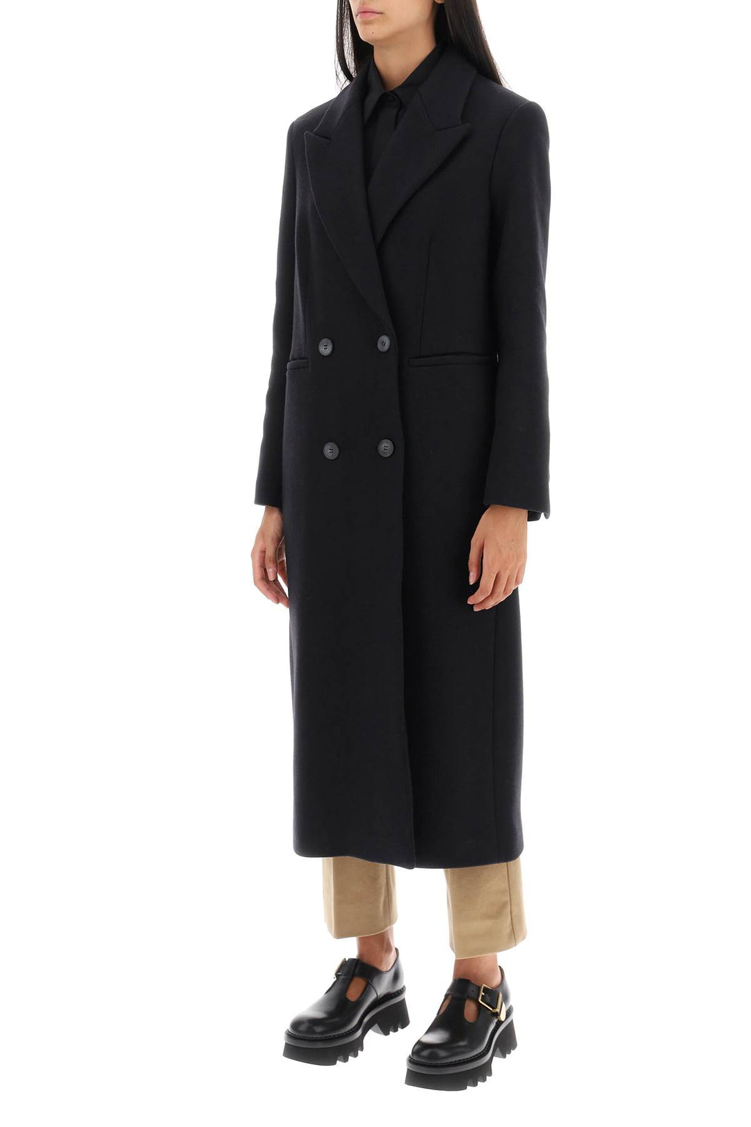 Cayenne Double Breasted Wool Coat - Ivy Oak - Women