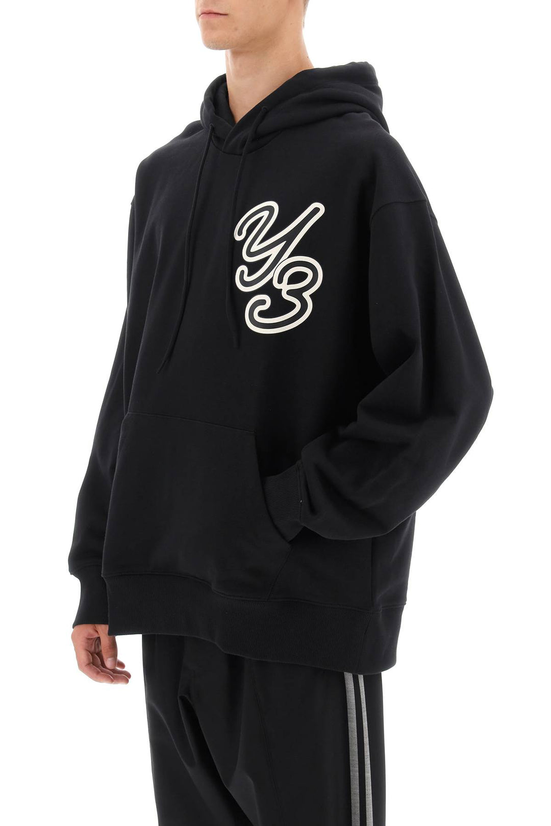 Hoodie With Logo Print - Y-3 - Men