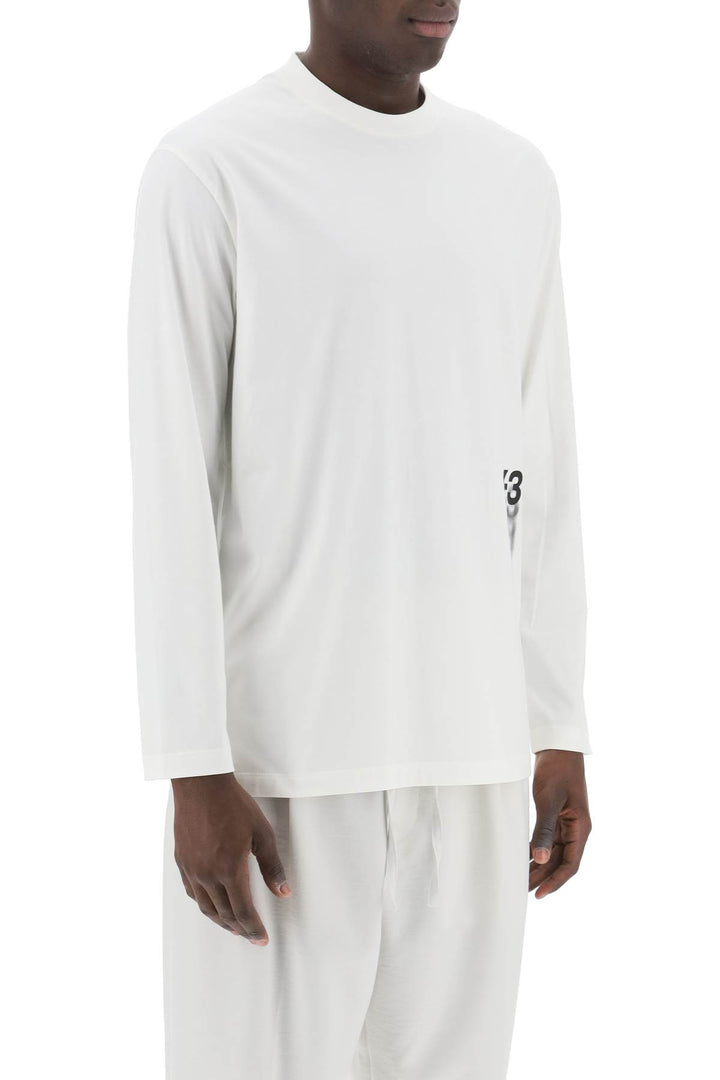 Long Sleeved T Shirt With Logo Print - Y-3 - Men