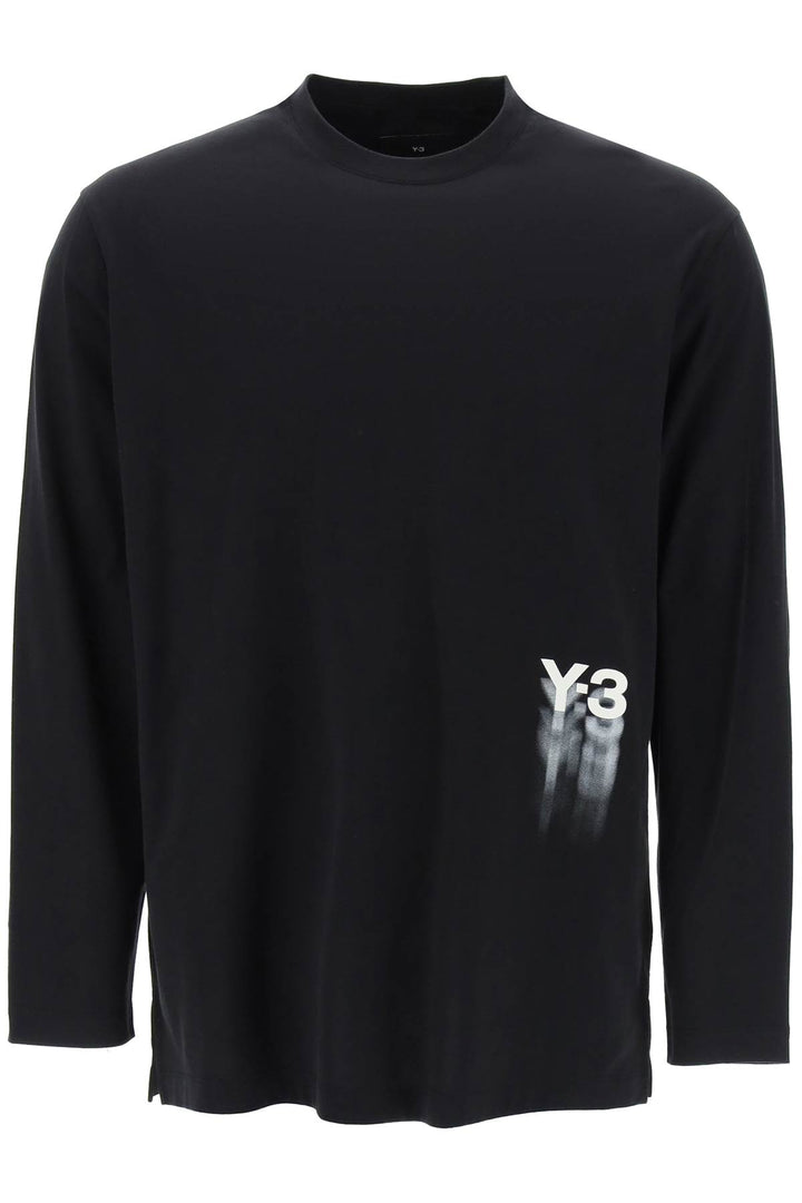 Long Sleeved T Shirt With Logo Print - Y-3 - Men