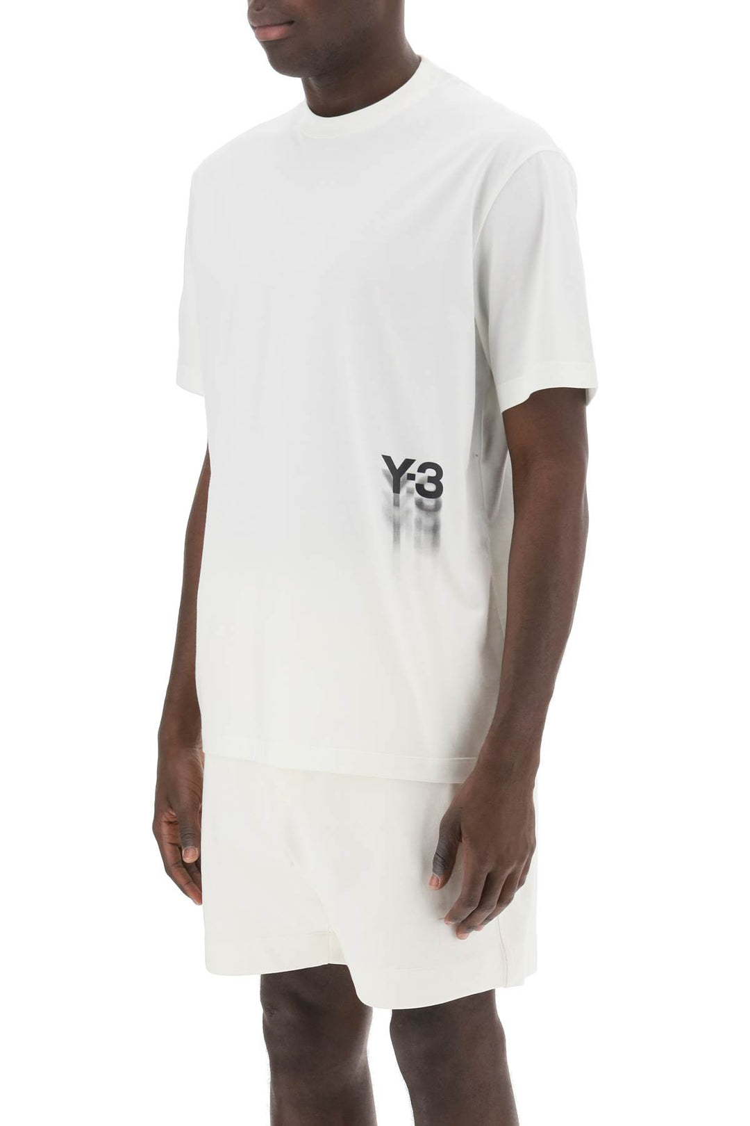 T Shirt With Gradient Logo Print - Y-3 - Men