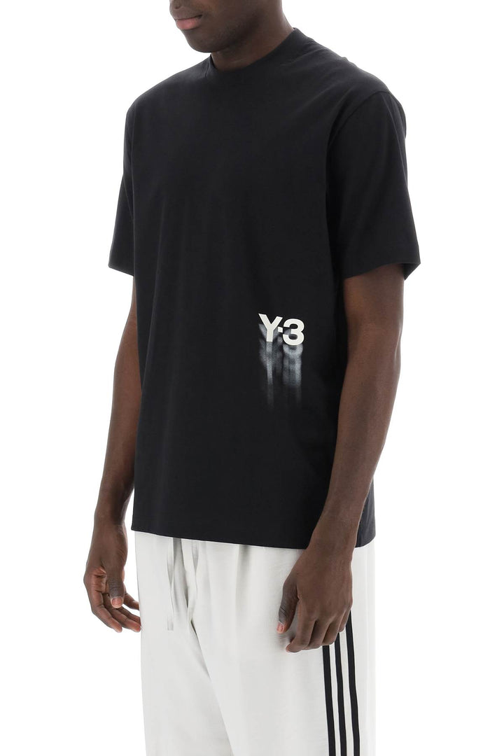 T Shirt With Gradient Logo Print - Y-3 - Men