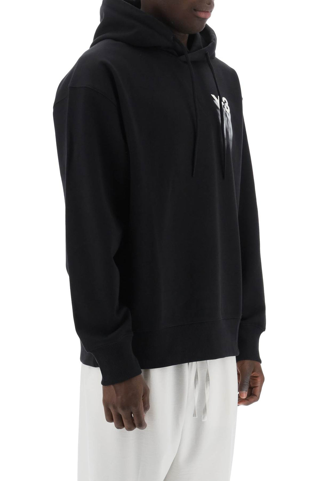 Hoodie With Gradient Logo Print - Y-3 - Men