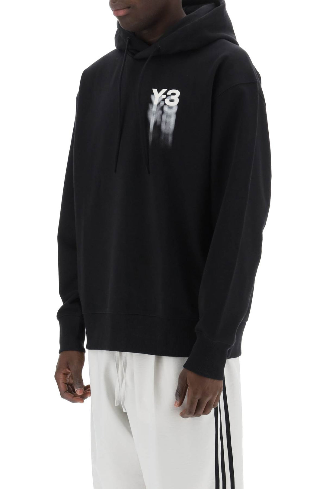 Hoodie With Gradient Logo Print - Y-3 - Men