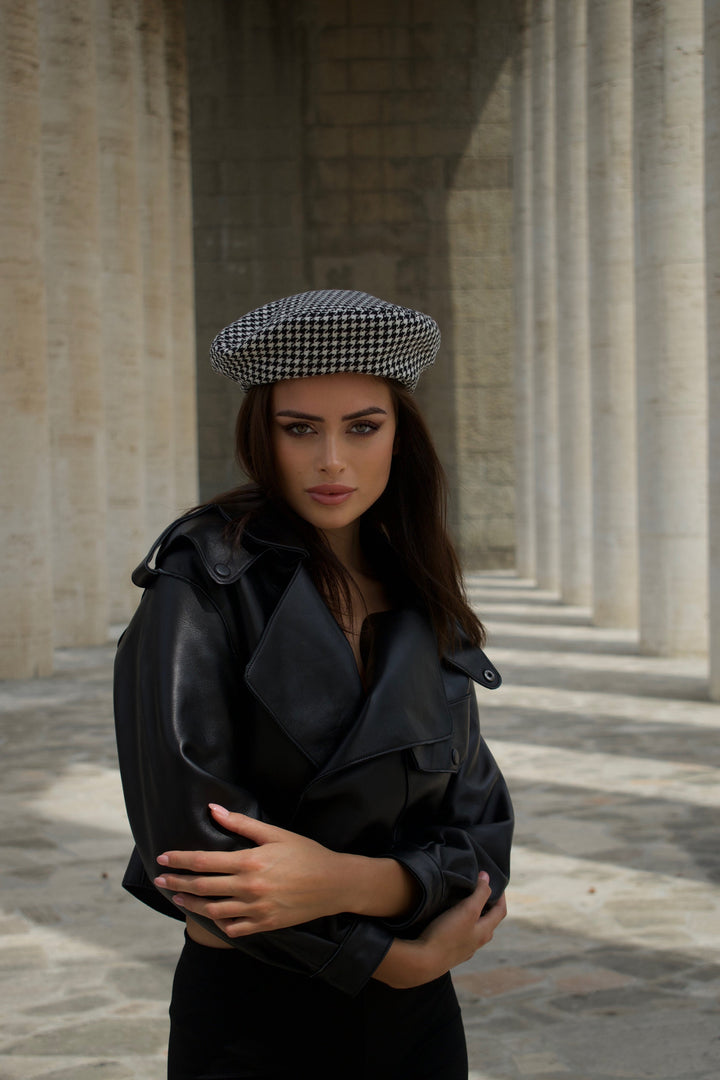 Ilaria Jacket in Black Lambskin Leather