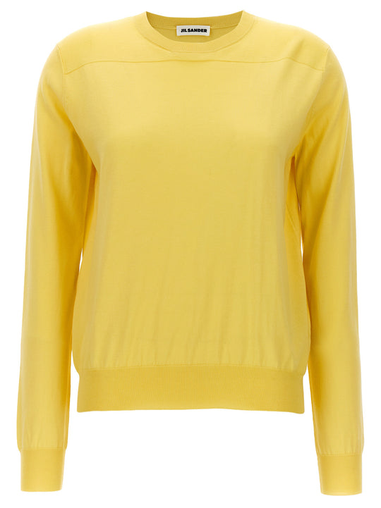 Round-Neck Sweater Sweaters And Cardigans Yellow