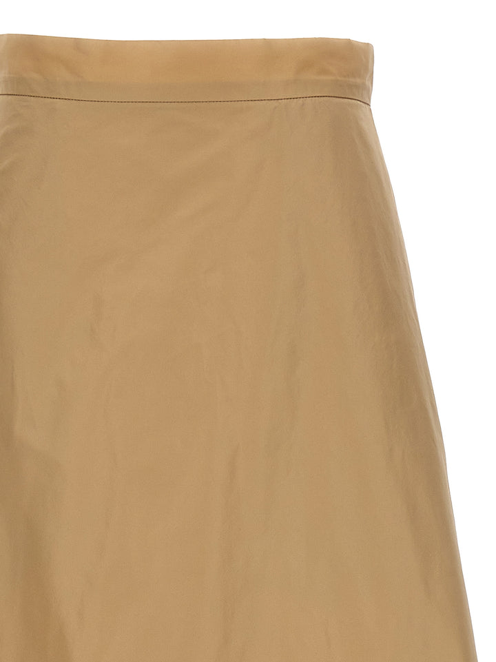 Jil Sander Long Flared Skirt Skirts - Beige | d1b6489b05580cbca64cb93d3ff5ad4109fe5950