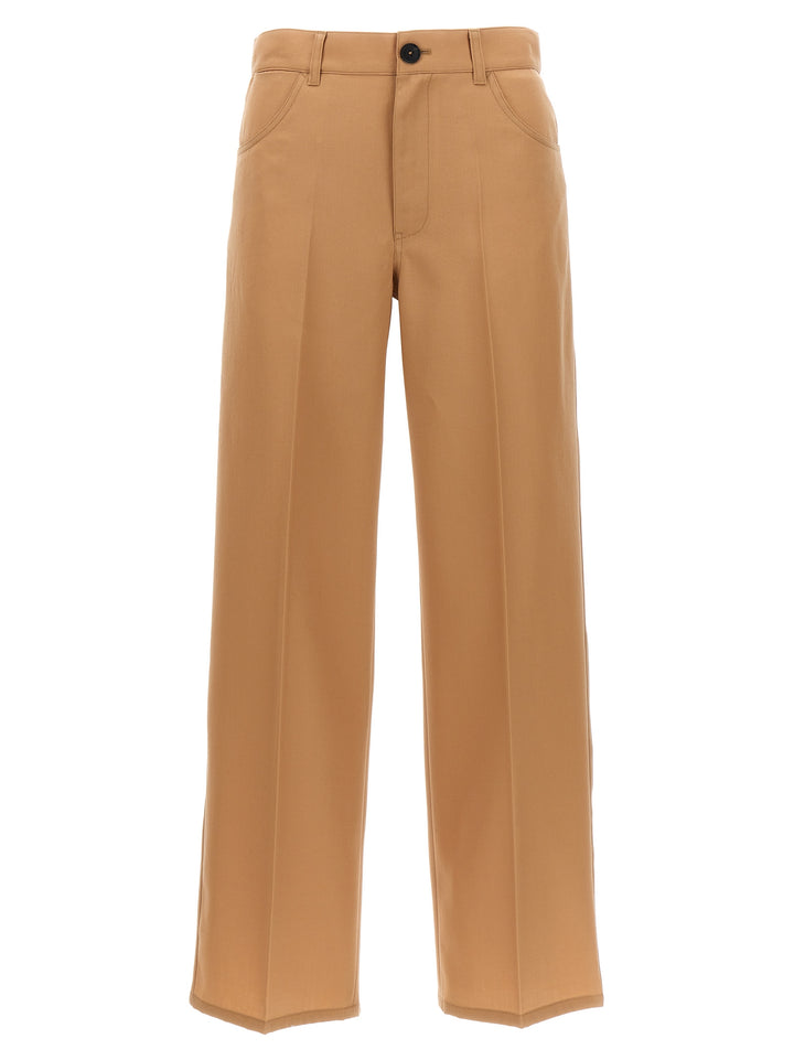 Loose Leg Pants Beige