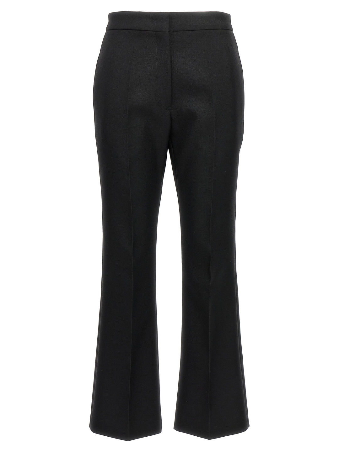 Pleated Wool Trousers Pants Black