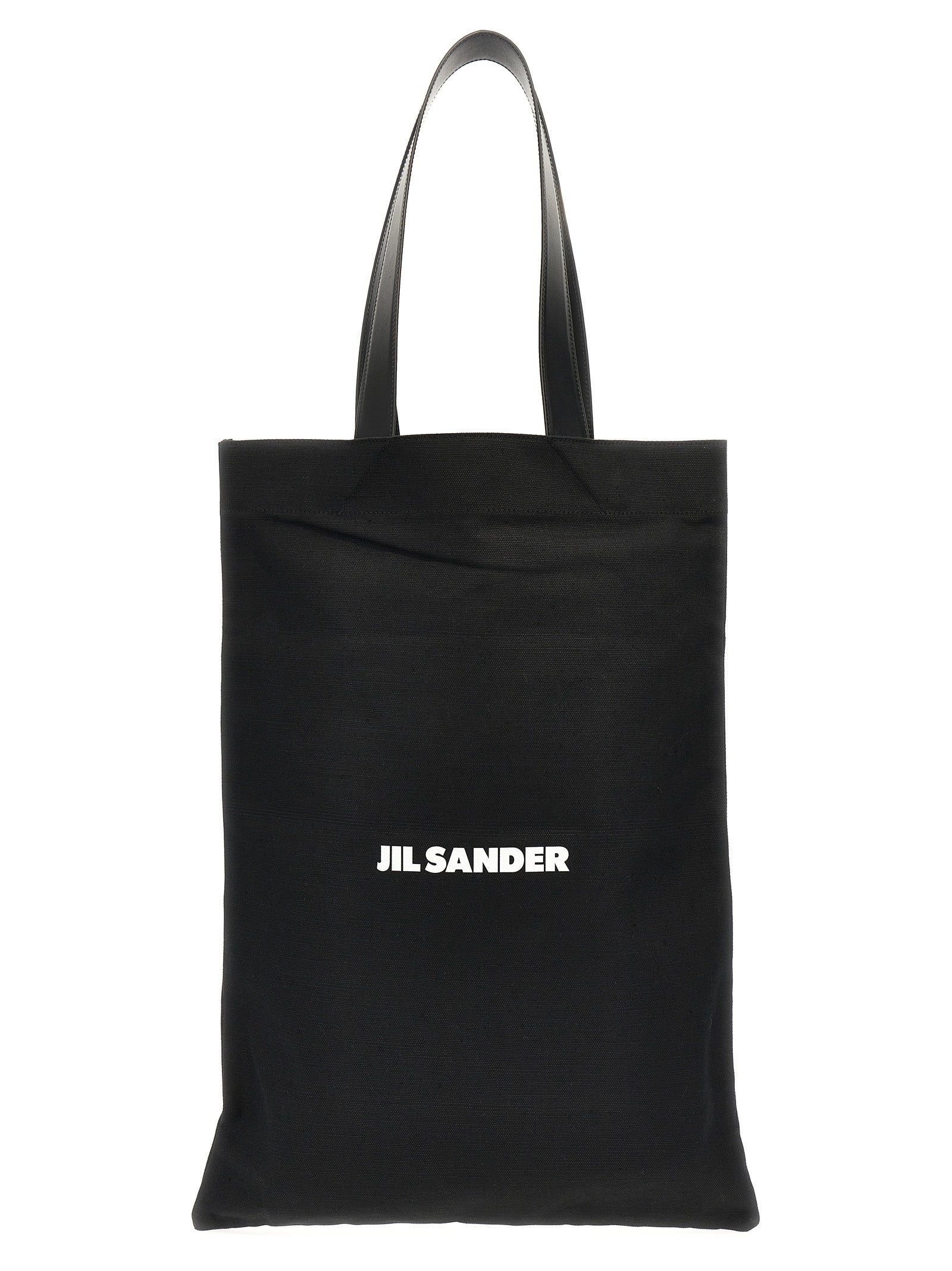 Jil Sander Flat Shopper Tote Bag Black | Wanan Luxury