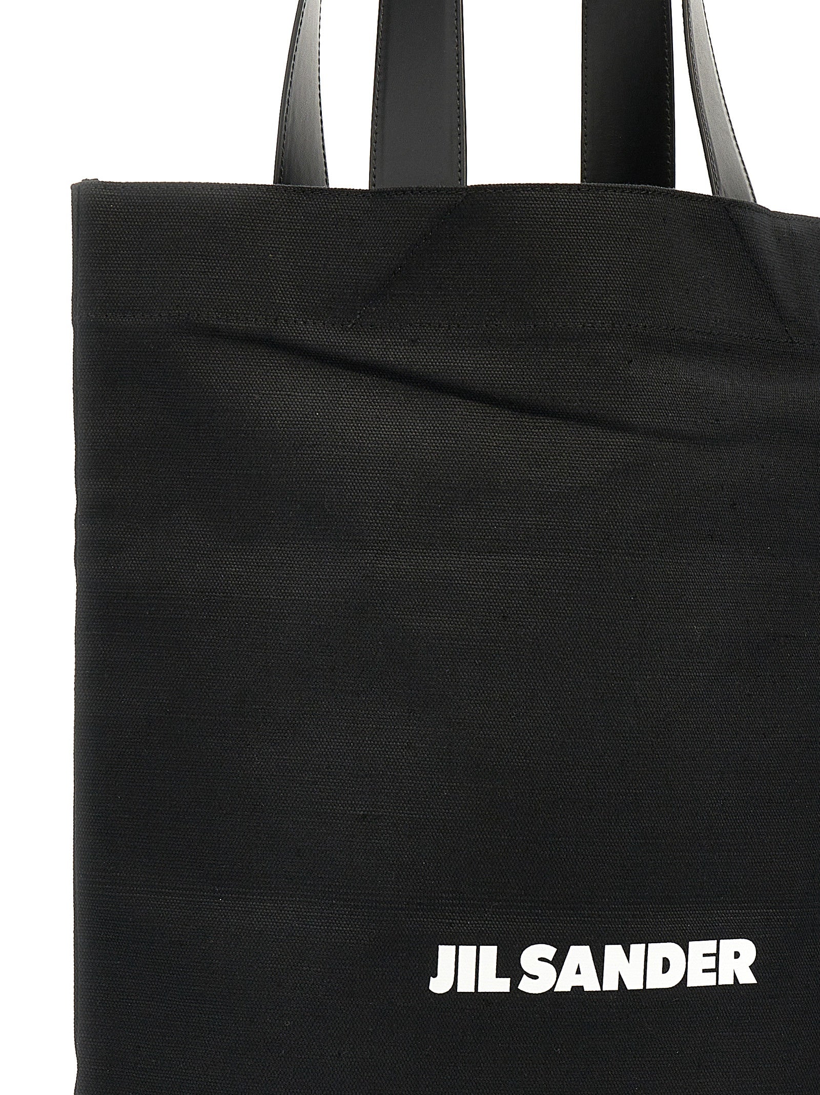 Jil Sander Flat Shopper Tote Bag Black | Wanan Luxury