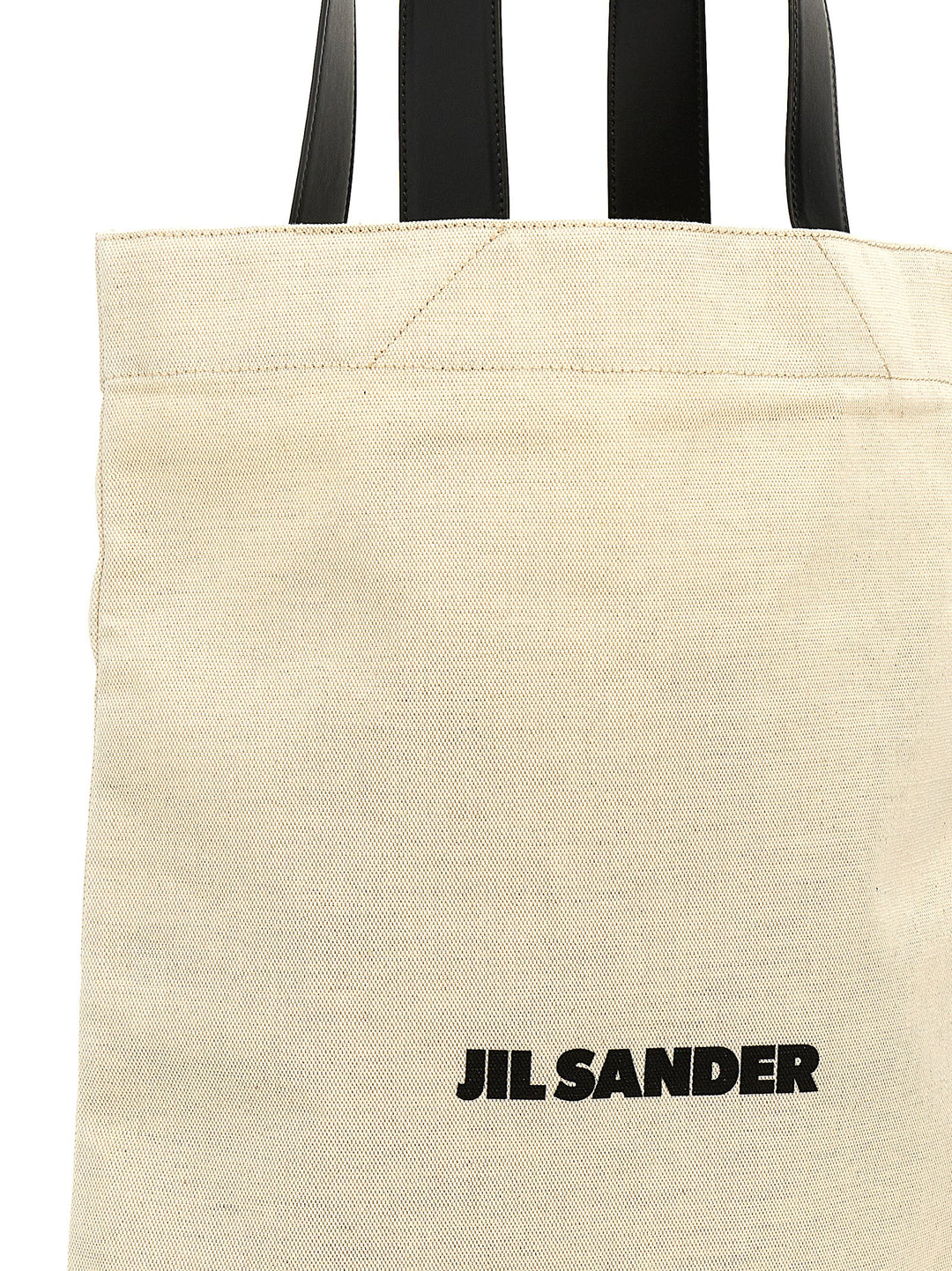 Flat Shopper Tote Bag White/Black