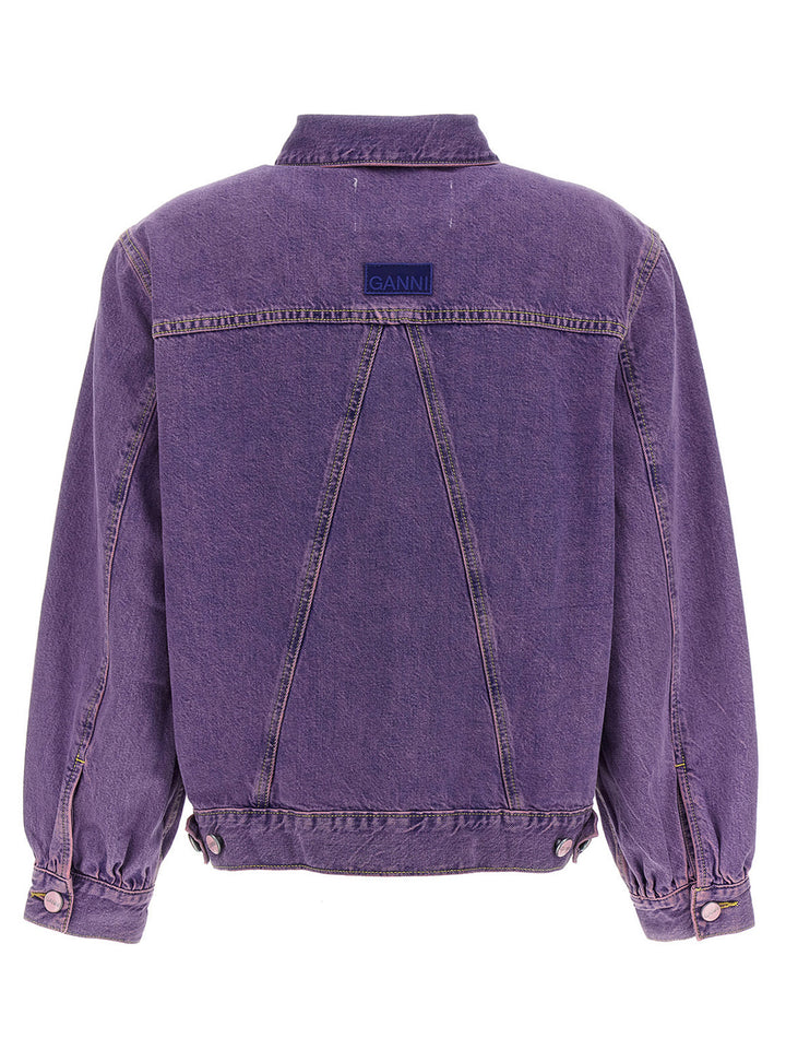 Overdyed Bleach Jacket Casual Jackets, Parka Purple