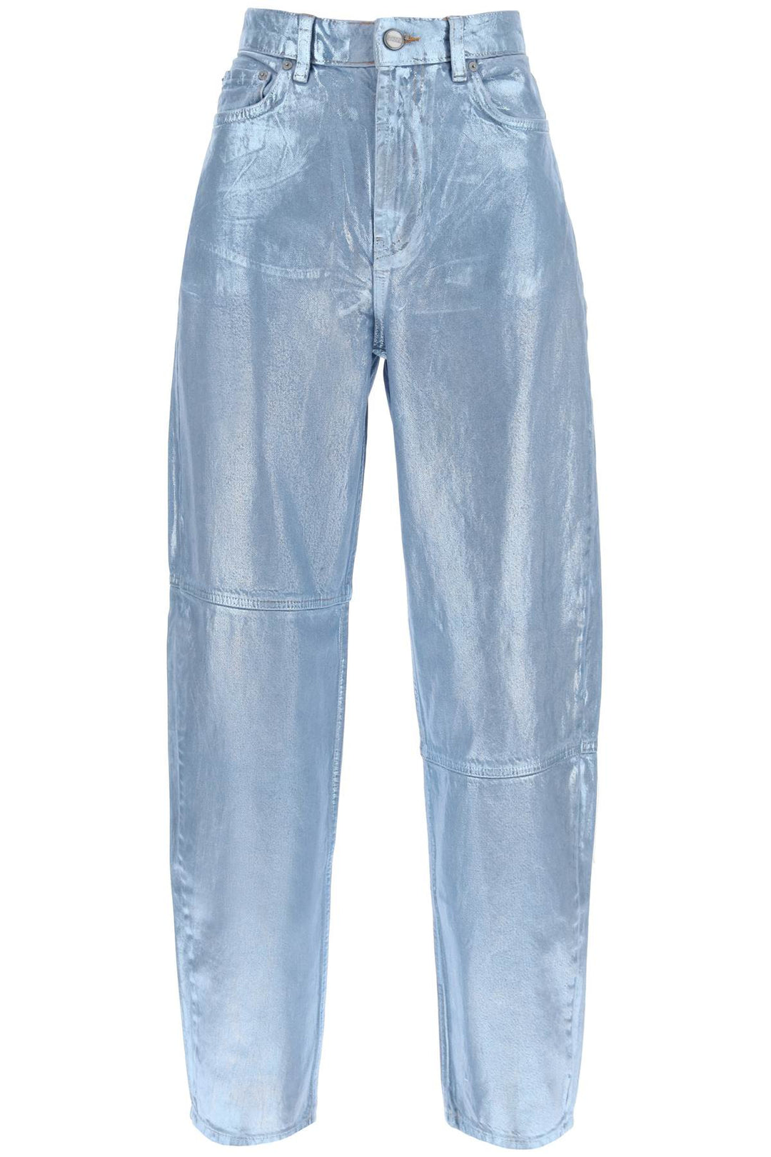 Curved Leg Jeans In Foil Denim - Ganni - Women