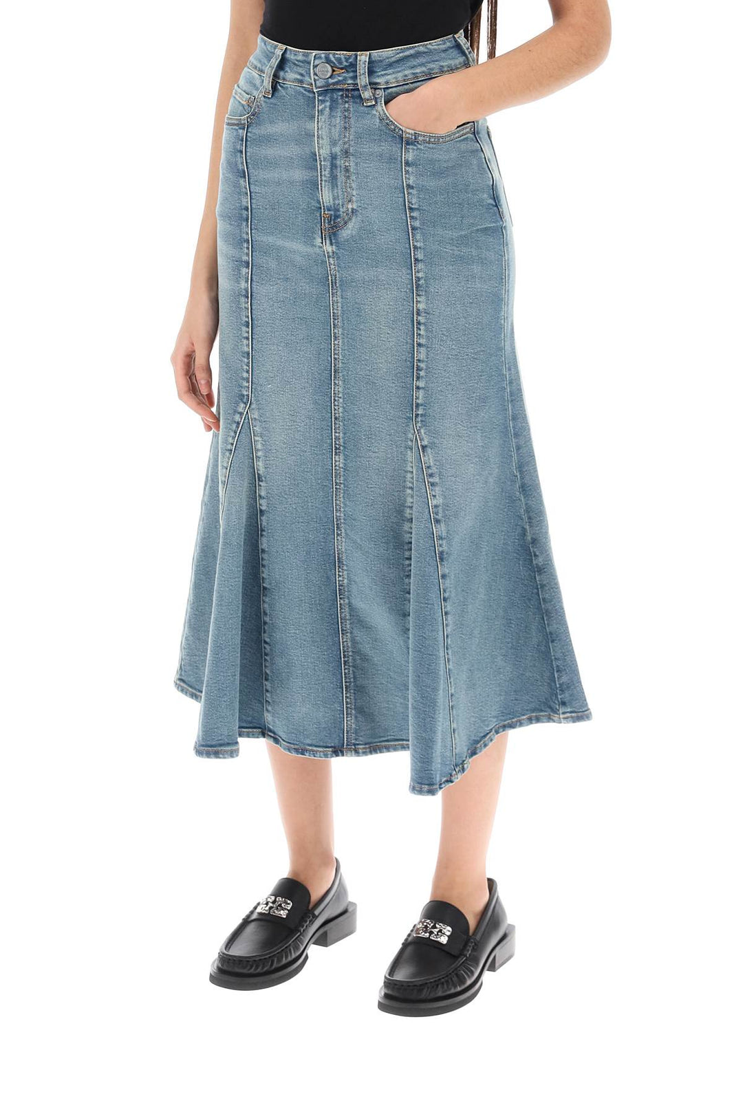 Denim Mermaid Skirt - Ganni - Women