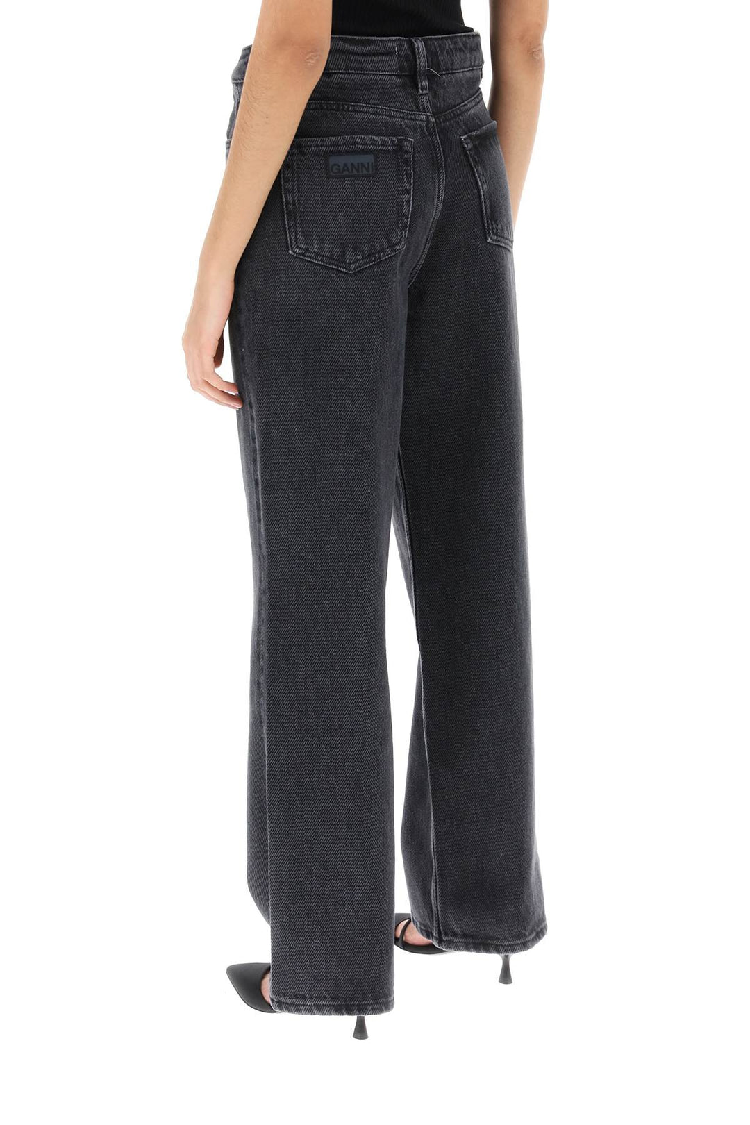 Loose Jeans With Drawstring - Ganni - Women