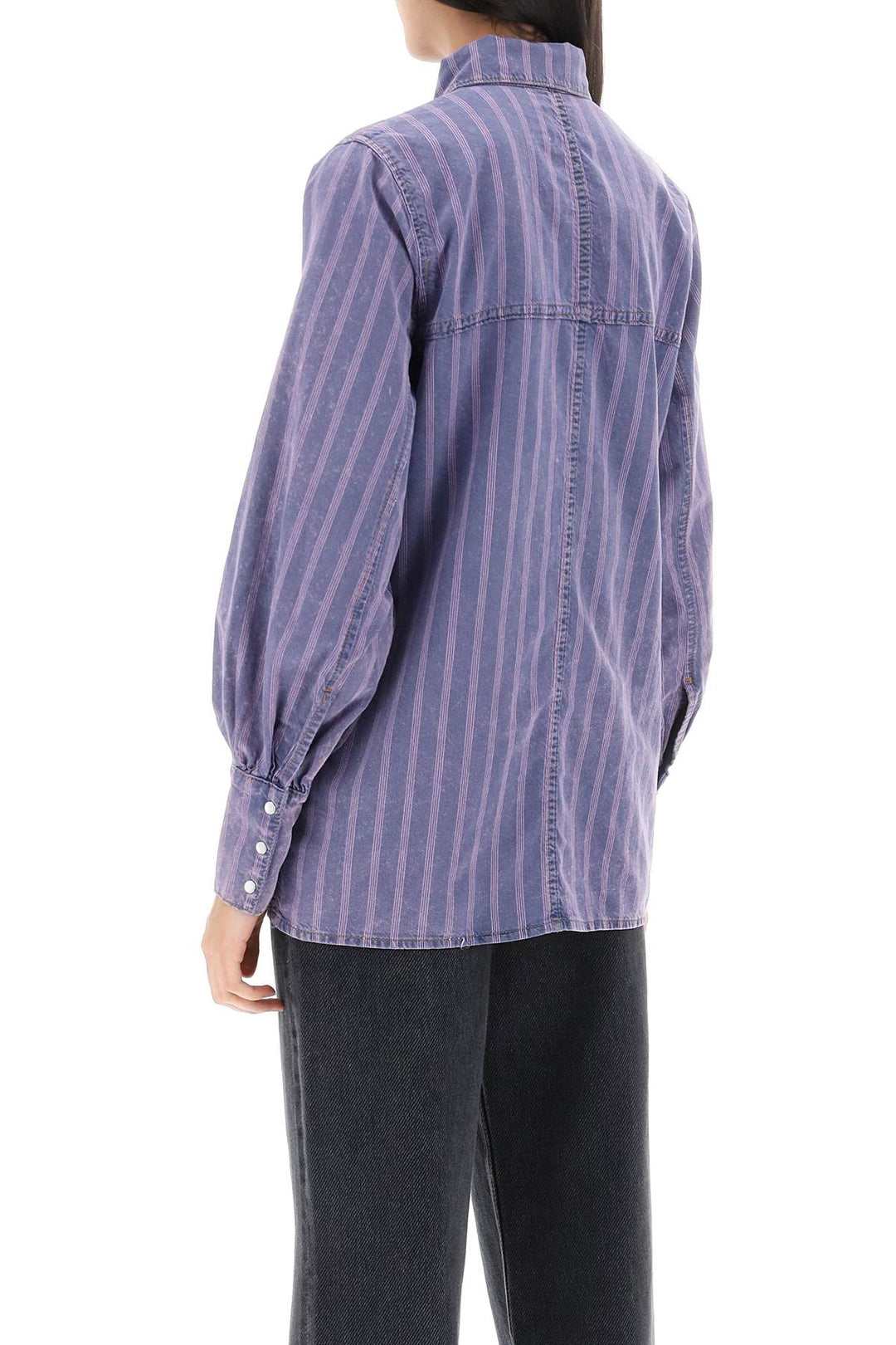 Striped Denim Shirt - Ganni - Women