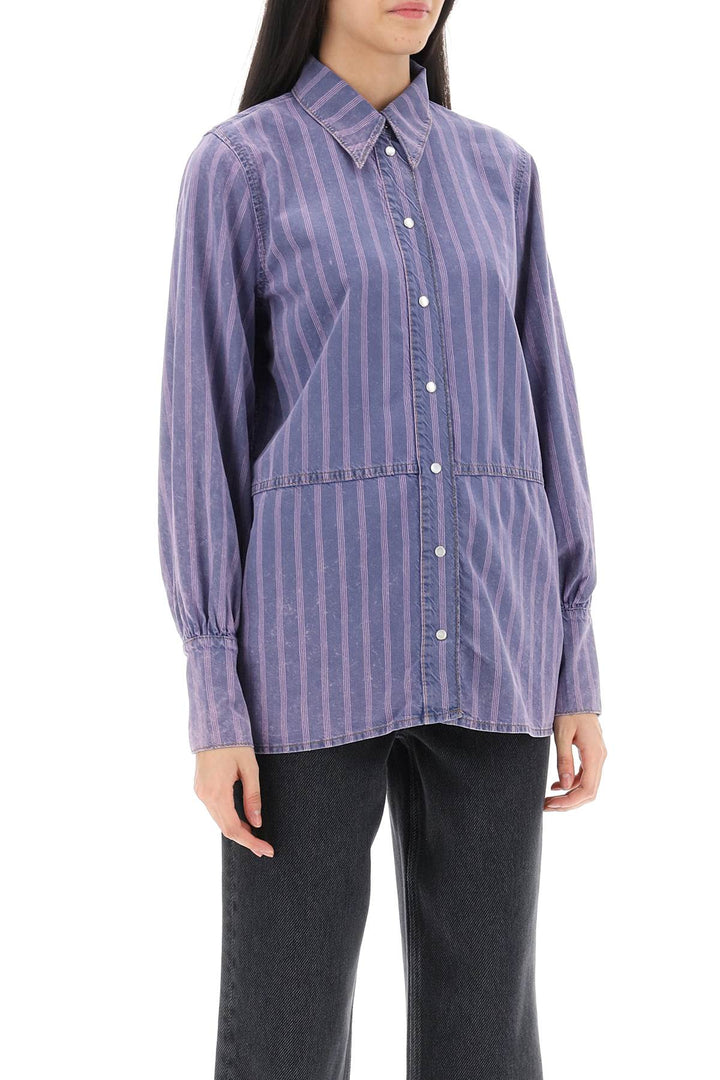 Striped Denim Shirt - Ganni - Women