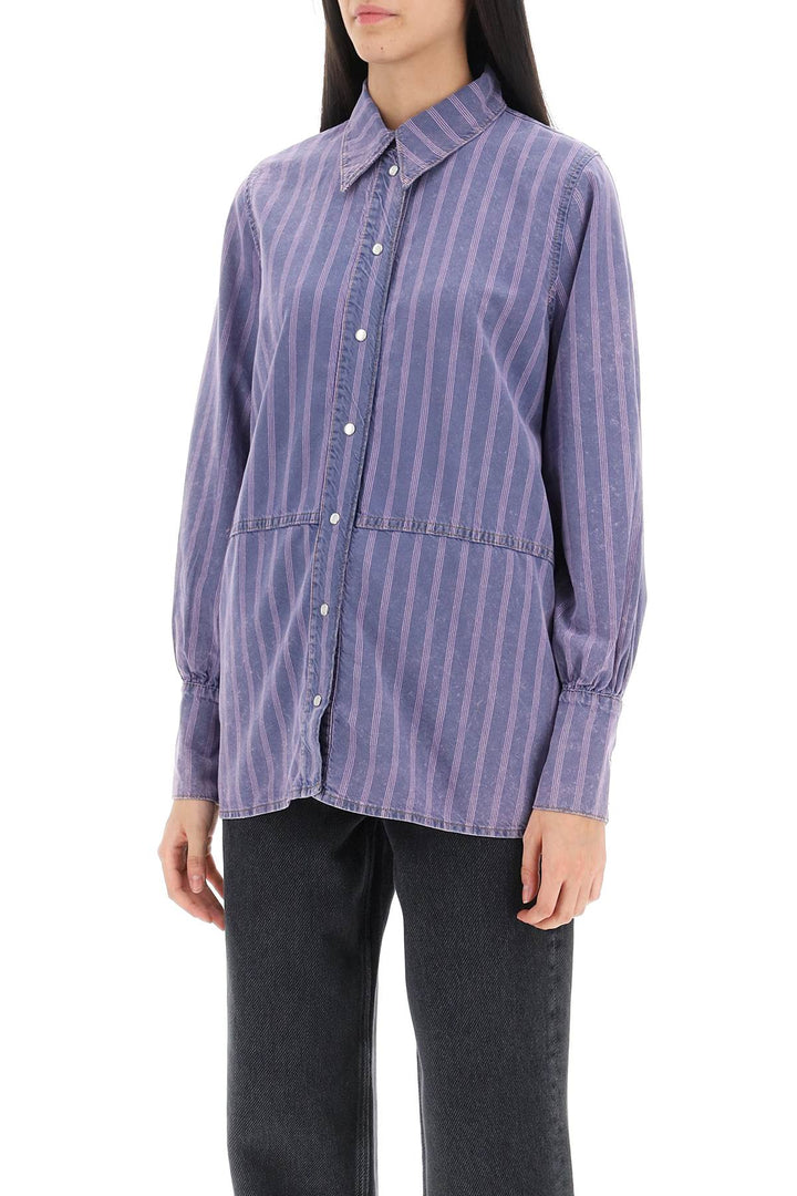 Striped Denim Shirt - Ganni - Women