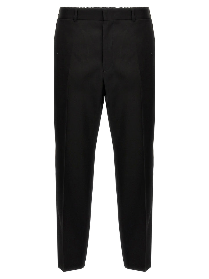 Gabardine Wool Pants Black