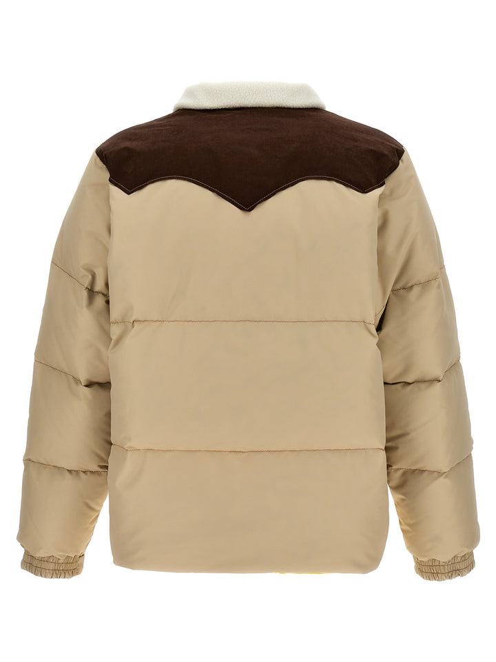 Paneled Casual Jackets, Parka Beige