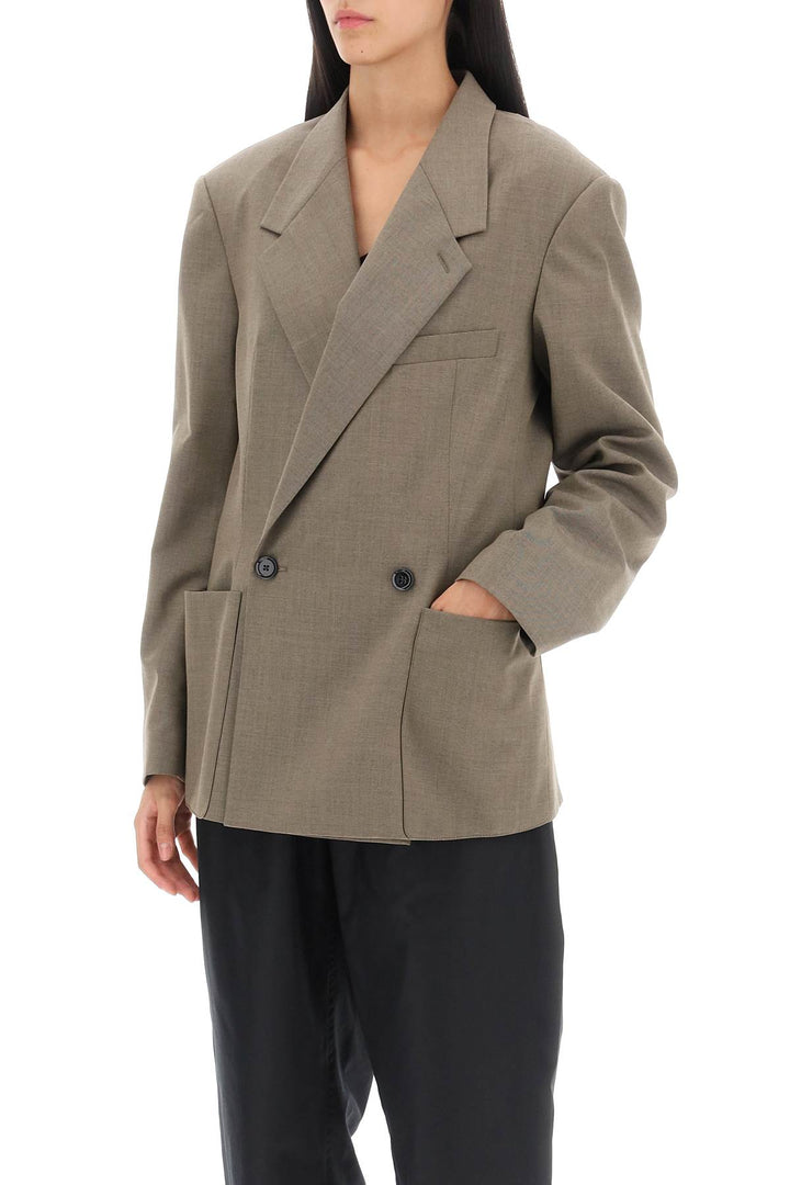 Double Breasted Blazer In Tropical Poly Wool - Lemaire - Women