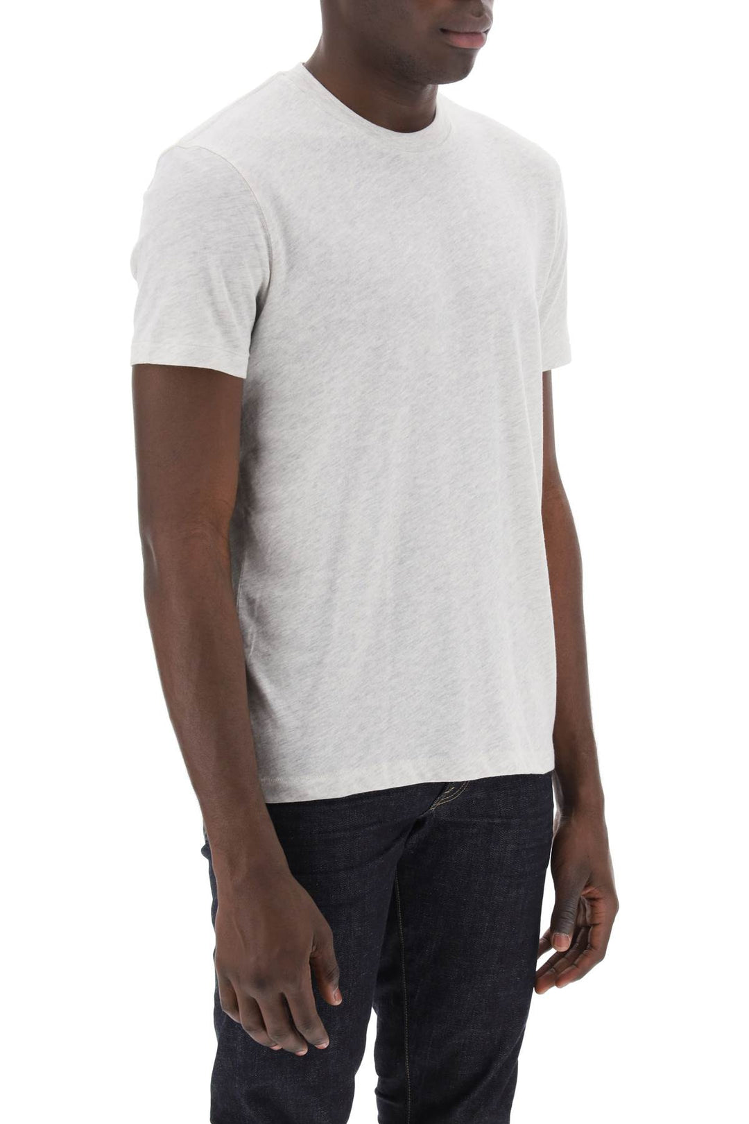 T Shirt Girocollo In Cotone Melange - Tom Ford - Men