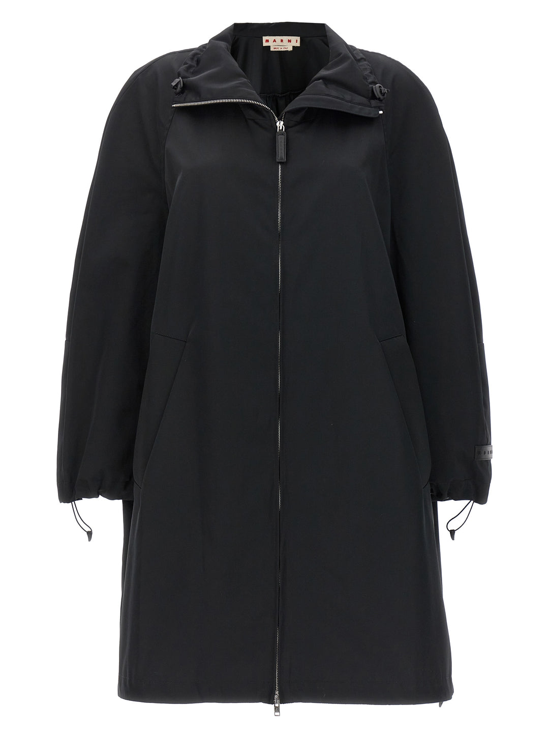 Satin Parka Casual Jackets, Parka Black