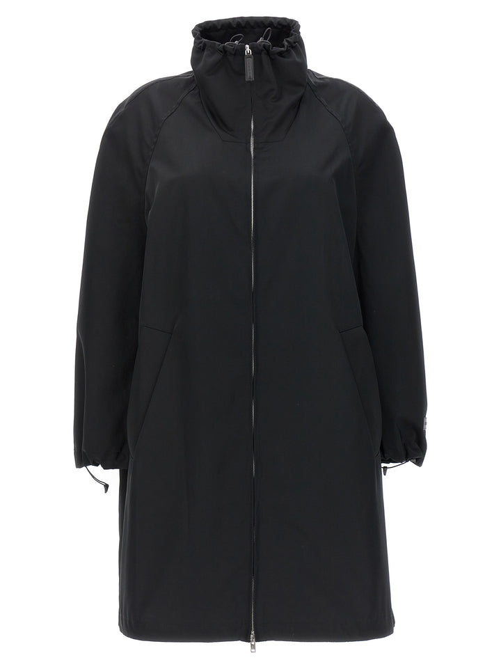 Satin Parka Casual Jackets, Parka Black