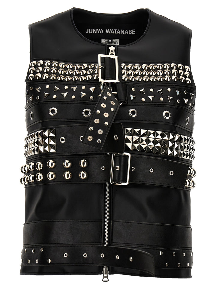 Studs Vest Gilet Black