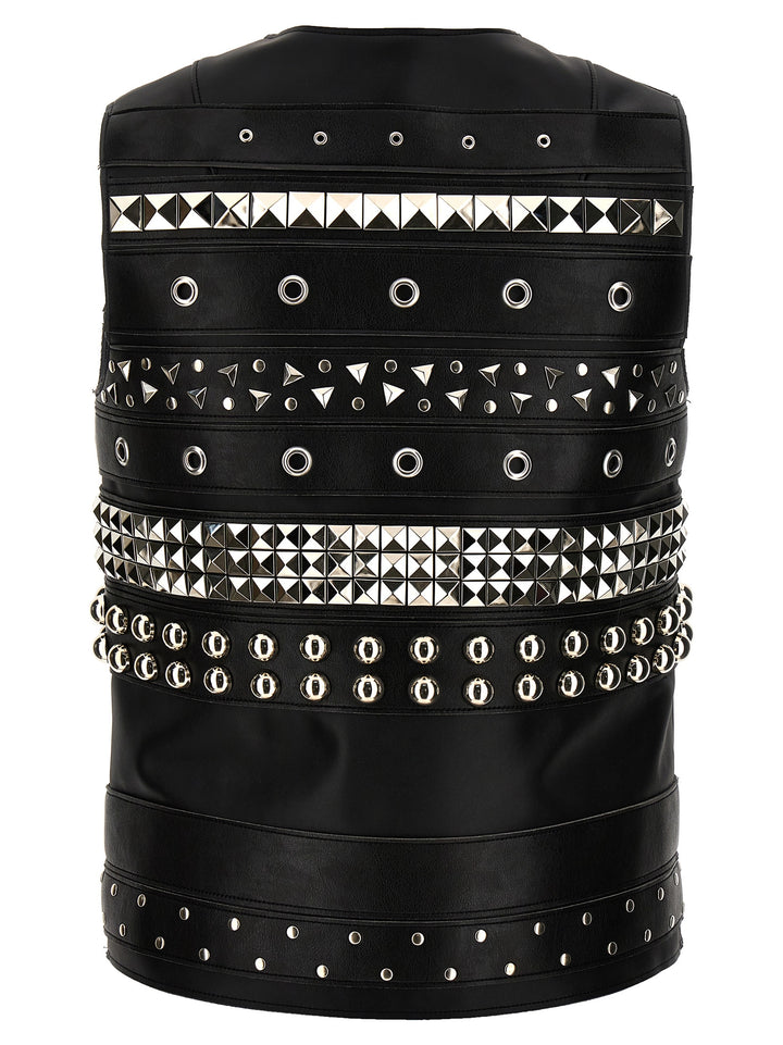 Studs Vest Gilet Black