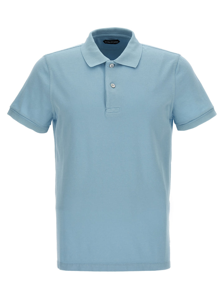 Piqué Cotton  Shirt Polo Light Blue