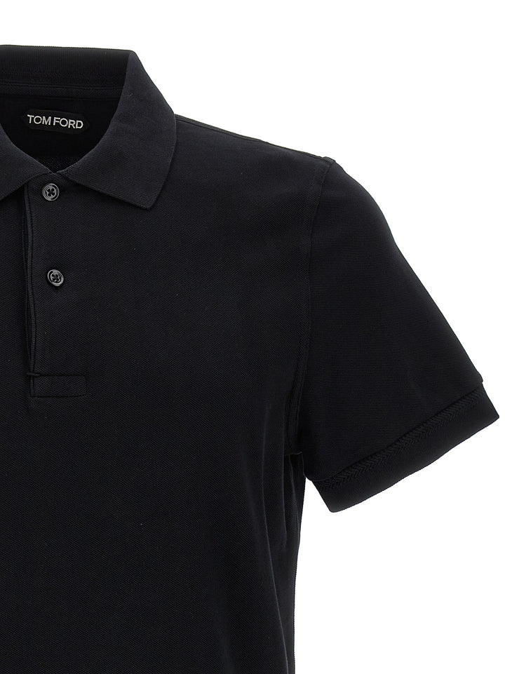 Logo Embroidery  Shirt Polo Black