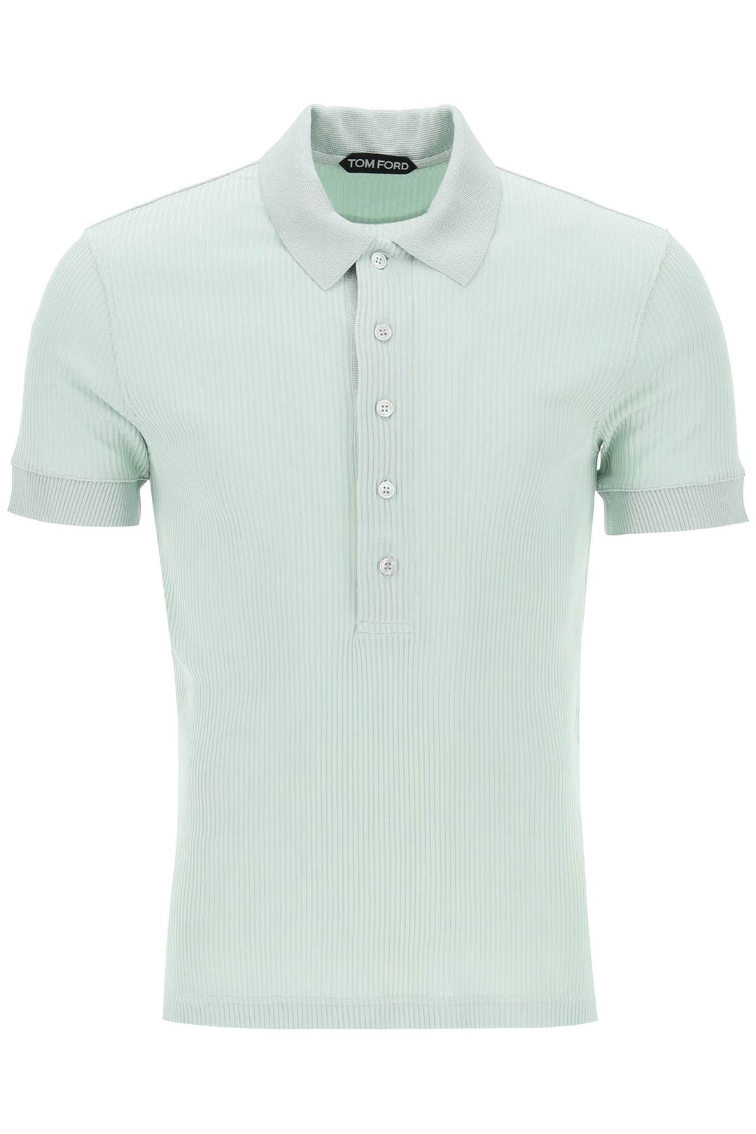 Polo Di Maglia A Costine Effetto Lucido - Tom Ford - Men