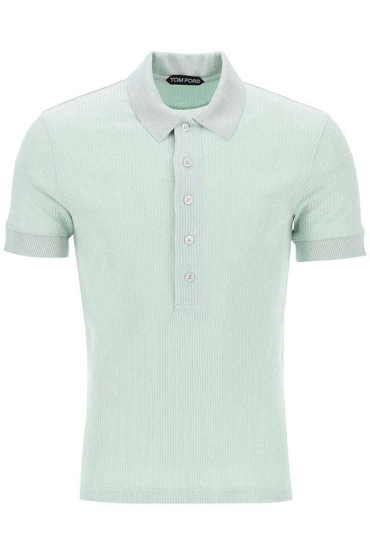 Polo Di Maglia A Costine Effetto Lucido - Tom Ford - Men