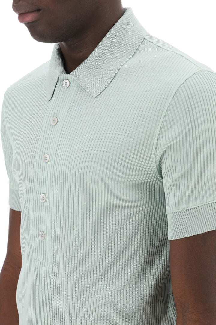 Polo Di Maglia A Costine Effetto Lucido - Tom Ford - Men