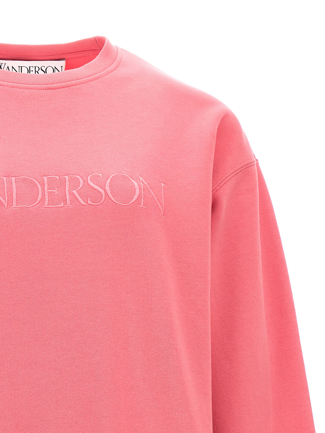 Logo Embroidery Sweatshirt Pink