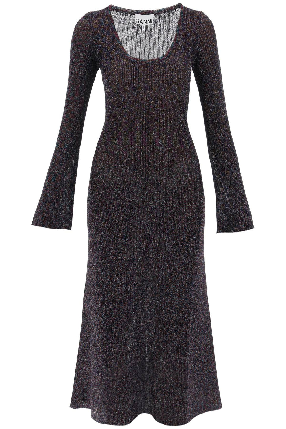 Lurex Knit Midi Dress - Ganni - Women