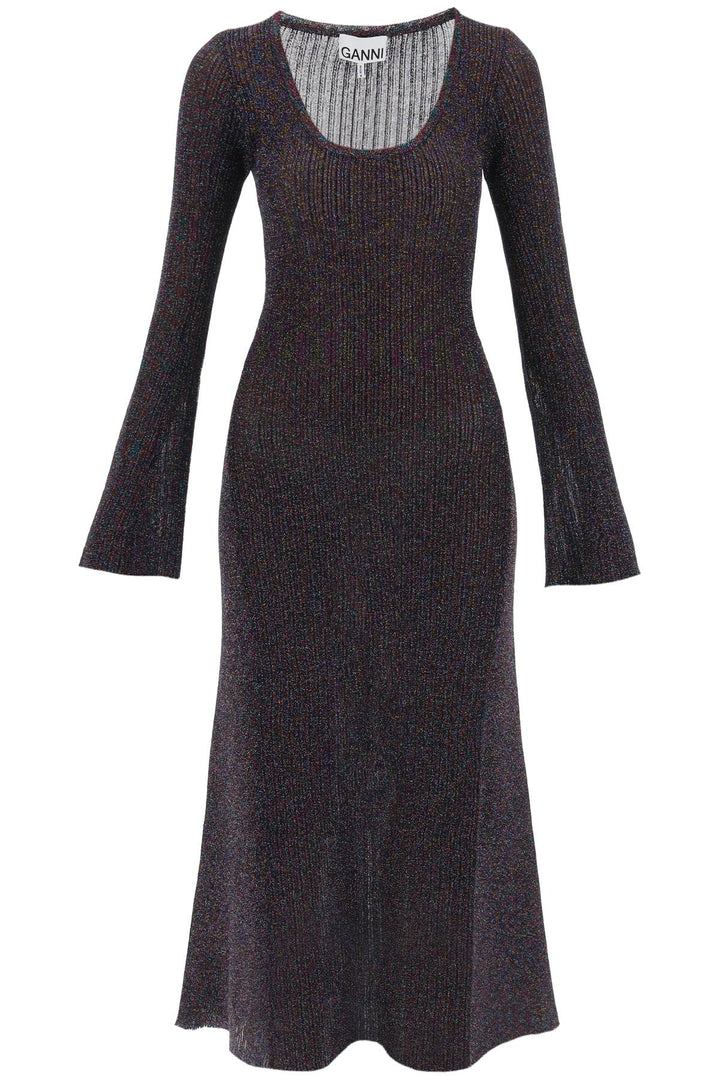 Lurex Knit Midi Dress - Ganni - Women