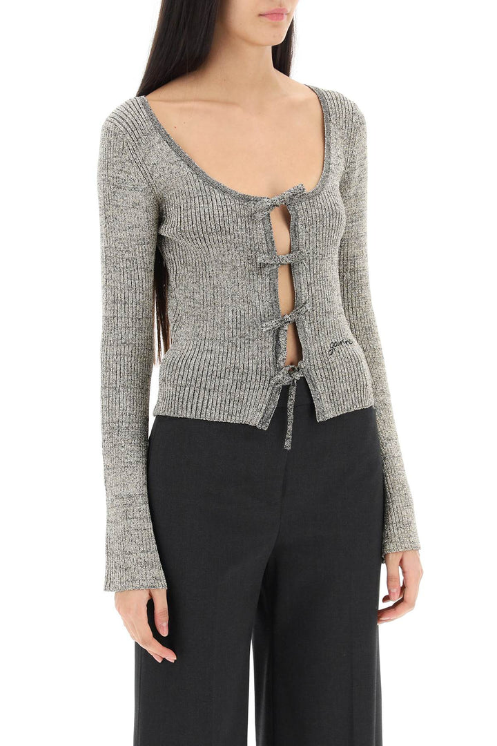 Lurex Knit Cardigan - Ganni - Women