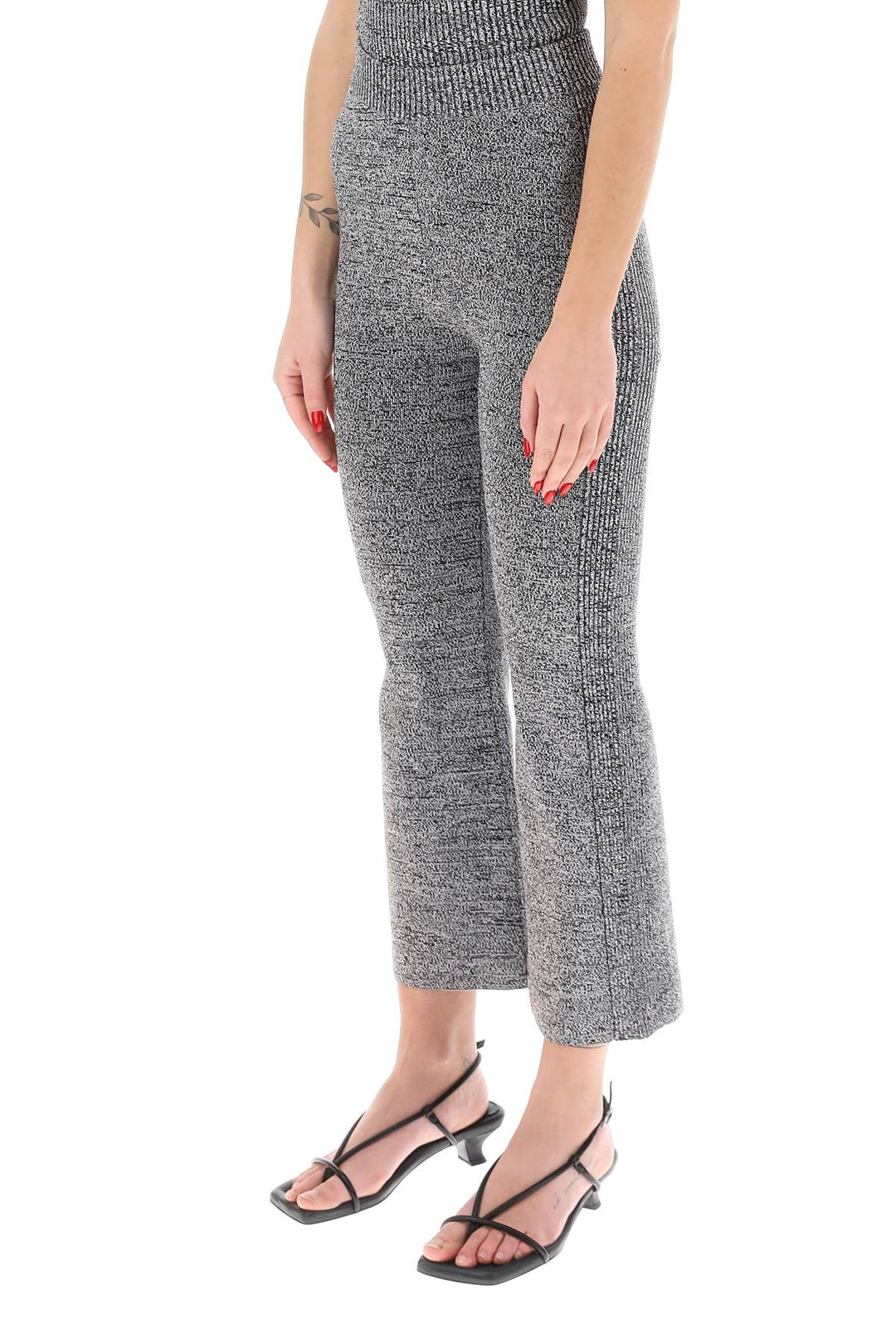 Stretch Knit Cropped Pants - Ganni - Women