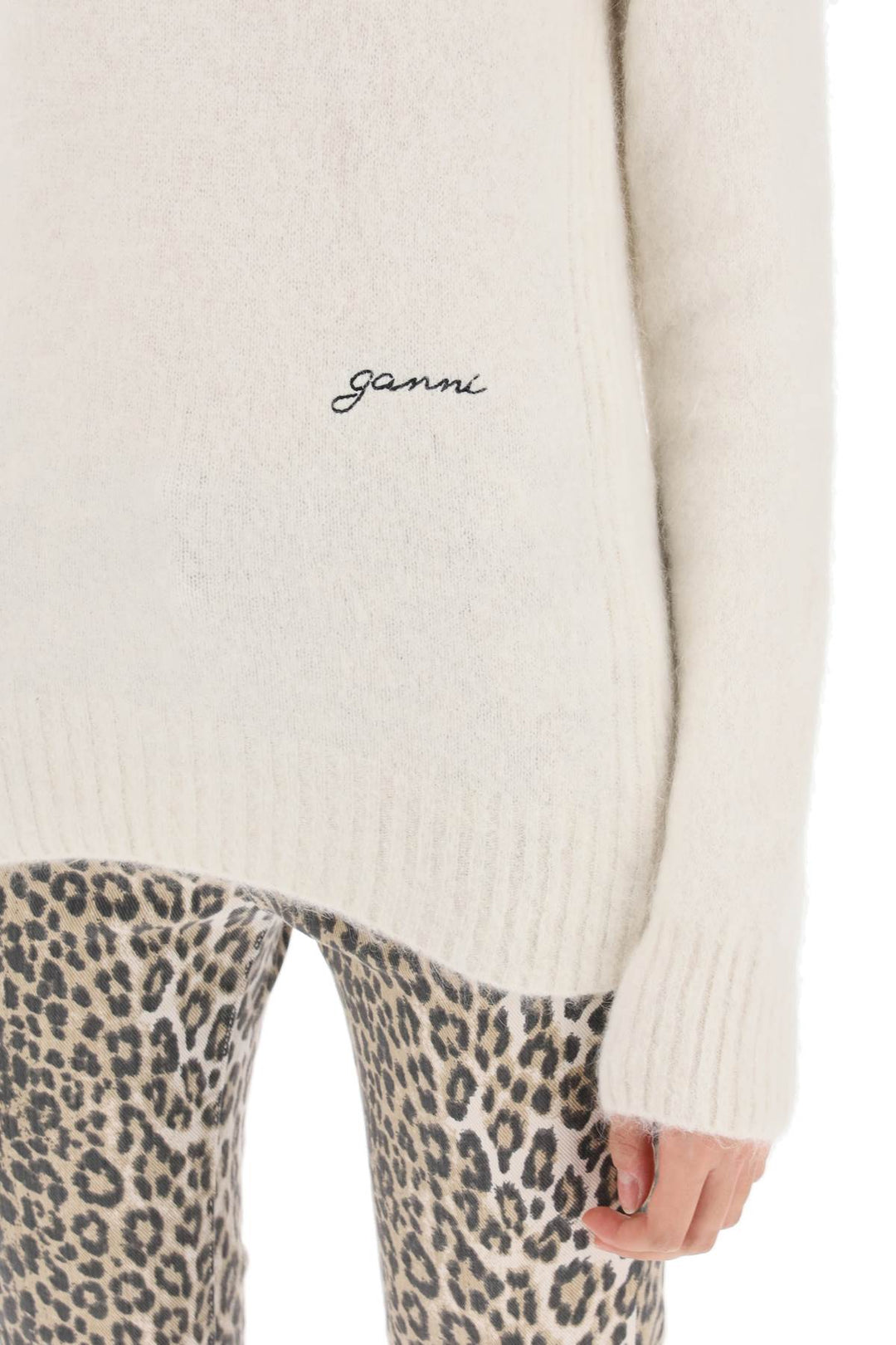 Brushed Alpaca And Wool Sweater - Ganni - Women