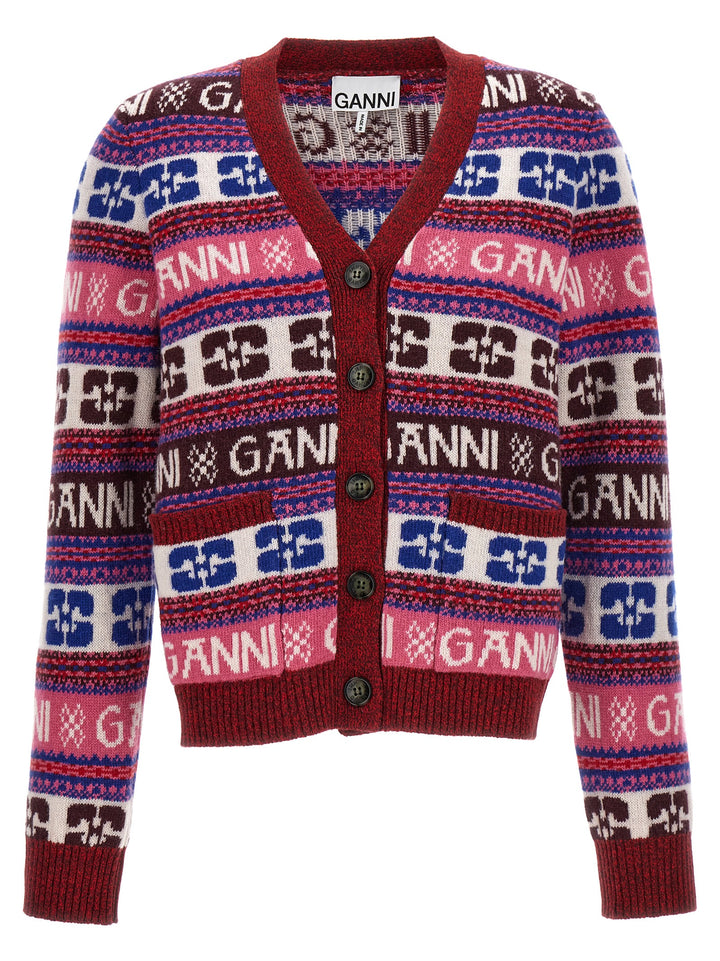 Logo Cardigan Sweater, Cardigans Multicolor